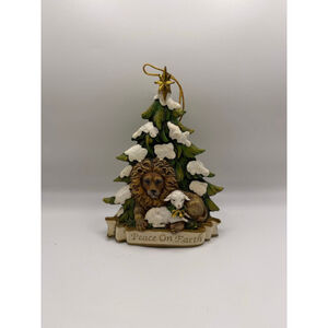 Lion and Lamb Peace On Earth Christmas Ornament